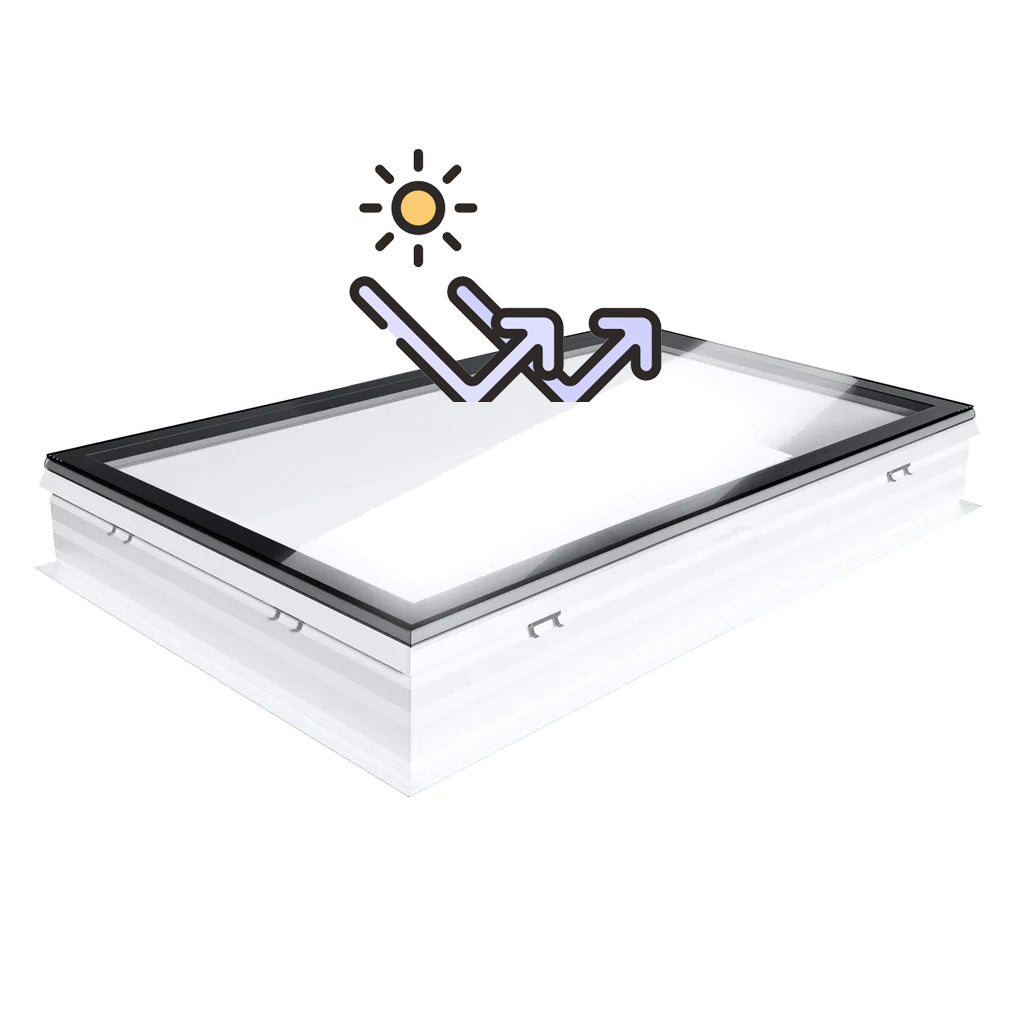 Skylux platdakraam iWindow2 vaste uitvoering met zonwerend glas 0600 x 0900 mm