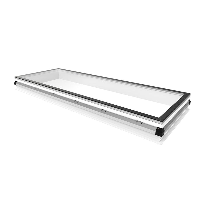 Skylux platdakraam iWindow2 voorgemonteerd - vaste uitvoering helder met pvc-opstand 20/00 EP 1000 x 3000 mm