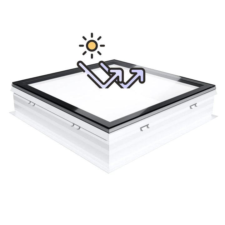 Skylux platdakvenster iWindow3 vaste uitvoering met zonwerend glas 1000 x 1000 mm