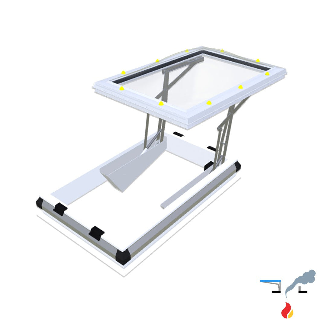 Skymax CE met pvc-opstand 20/00 EP met iDome 0700 x 1000 mm