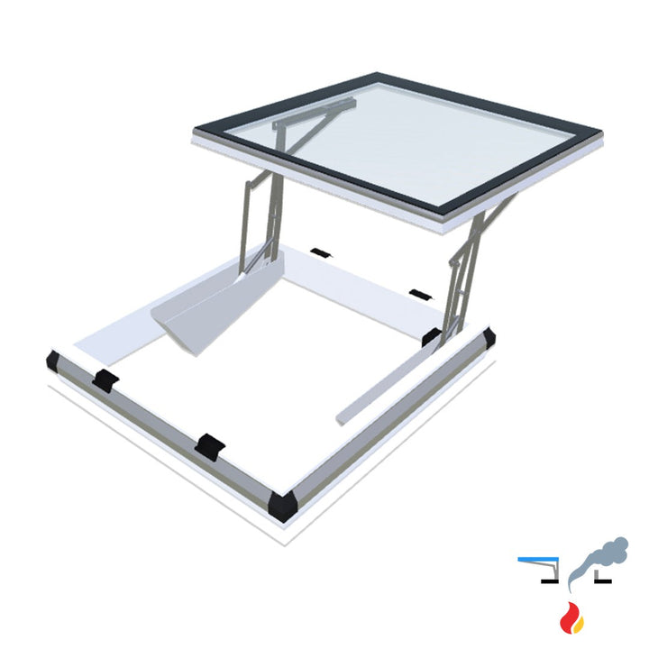 Skymax CE met pvc-opstand 20/00 EP met iWindow2 1000 x 1000 mm