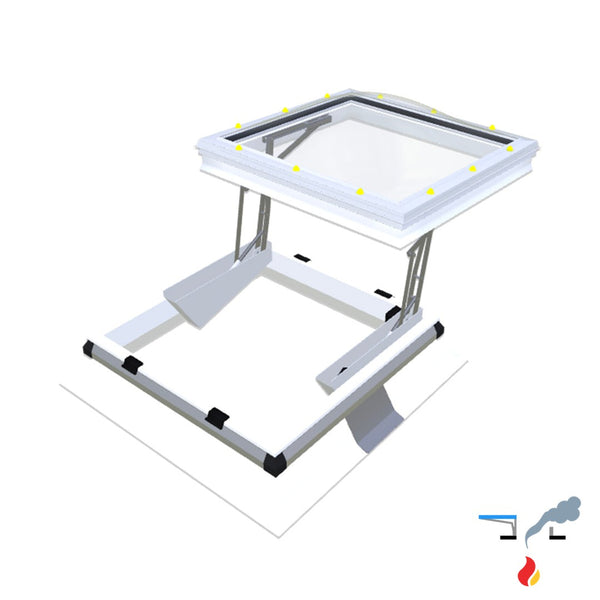 Skymax CE met pvc-opstand 30/20 met iDome 1000 x 1000 mm