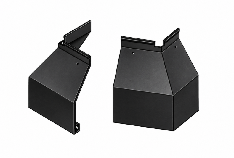 Corner piece for aluminium flashing profile