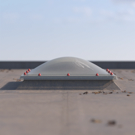 Skylux iWindow2 Flex 2.0 opengaande uitvoering met opaal glas 0500 x 0800 mm