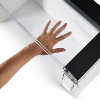 Skylux flat roof window iWindow2 complete set - opening version with PVC curb 20/00 EP - LED - interior sunshade 0400 x 1900 mm