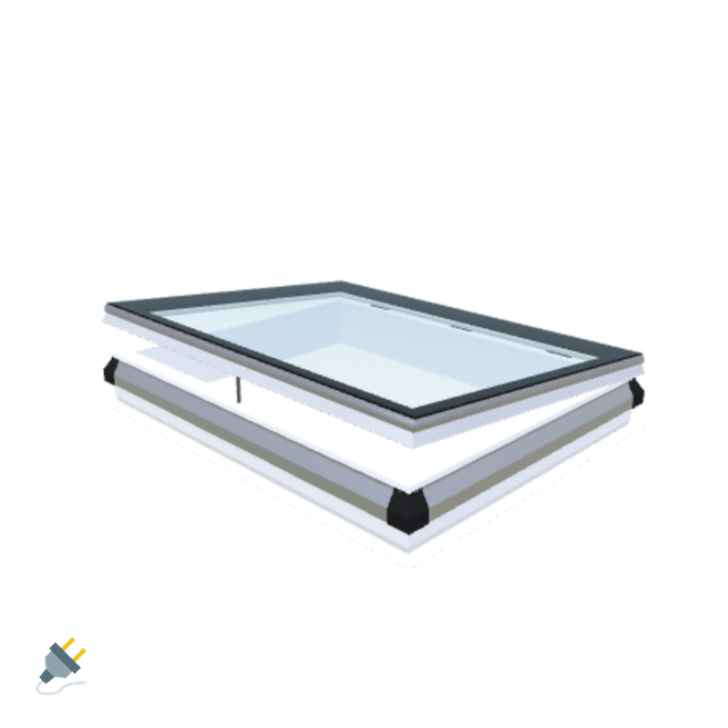 iWindow Opengaand Platdakraam - Complete Set 100x130 cm - Skylux