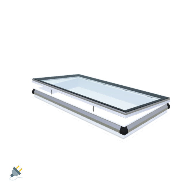 iWindow Opengaand Platdakraam - Complete Set 105x225 cm - Skylux