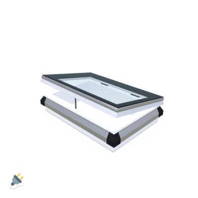 iWindow Opengaand Platdakraam - Complete Set 50x80 cm - Skylux