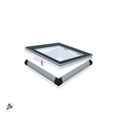 iWindow Opengaand Platdakraam - Complete Set 60x60 cm - Skylux