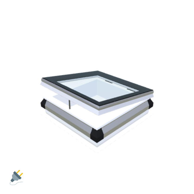 iWindow Opengaand Platdakraam - Complete Set 60x60 cm - Skylux