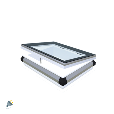 iWindow Opengaand Platdakraam - Complete Set 60x80 cm - Skylux