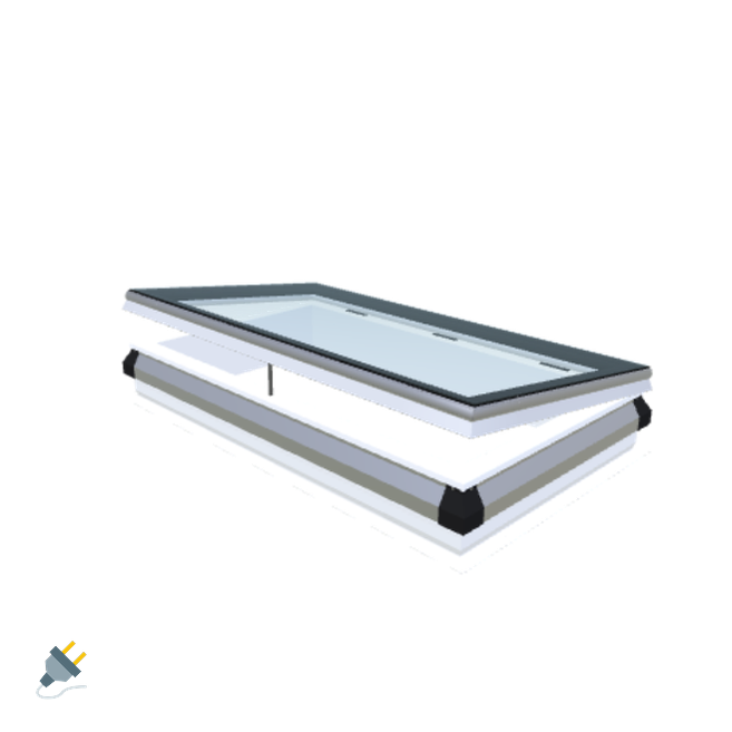 iWindow Opengaand Platdakraam - Complete Set 70x130 cm - Skylux