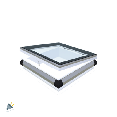 iWindow Opengaand Platdakraam - Complete Set 70x70 cm - Skylux