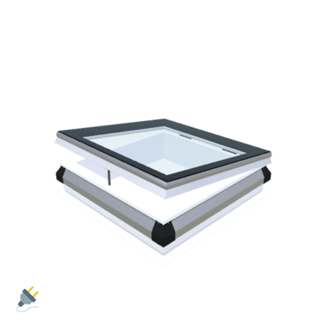 iWindow Opengaand Platdakraam - Complete Set 70x70 cm - Skylux