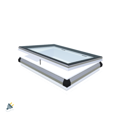 iWindow Opengaand Platdakraam - Complete Set 75x105 cm - Skylux