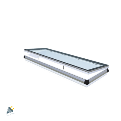 iWindow Opengaand Platdakraam - Complete Set 75x225 cm - Skylux