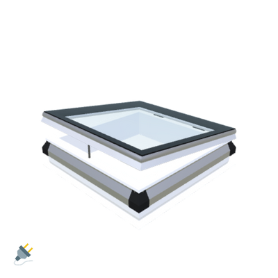 iWindow Opengaand Platdakraam - Complete Set 75x75 cm - Skylux
