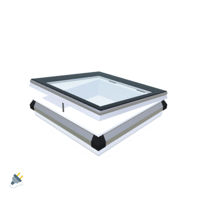 iWindow Opengaand Platdakraam - Complete Set 75x75 cm - Skylux