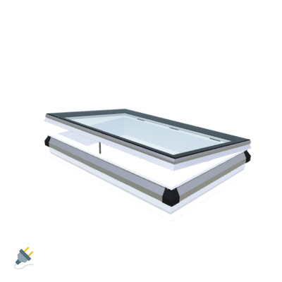 iWindow Opengaand Platdakraam - Complete Set 80x130 cm - Skylux