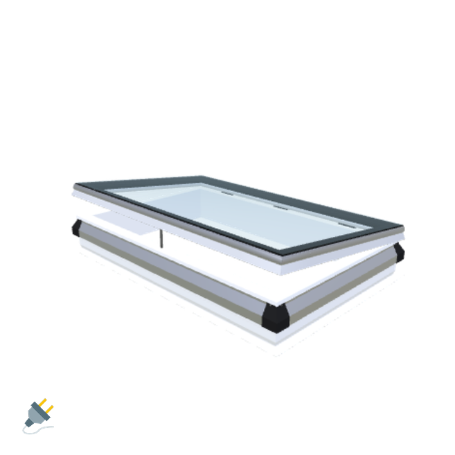 iWindow Opengaand Platdakraam - Complete Set 80x130 cm - Skylux