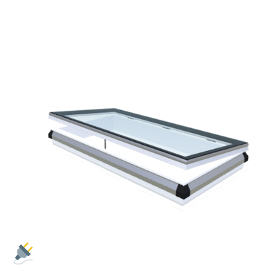 iWindow Opengaand Platdakraam - Complete Set 80x170 cm - Skylux