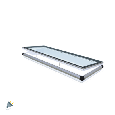iWindow elektrisch öffnendes Flachdachfenster - Komplettset 80x280 cm - Skylux