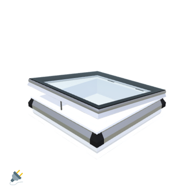 iWindow Opengaand Platdakraam - Complete Set 80x80 cm - Skylux