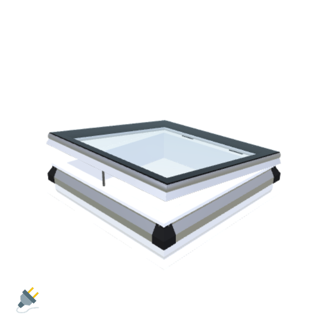 iWindow Opengaand Platdakraam - Complete Set 80x80 cm - Skylux