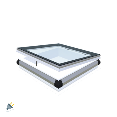 iWindow Opengaand Platdakraam - Complete Set 85x85 cm - Skylux