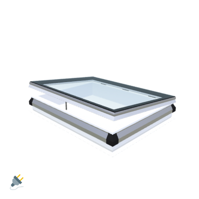 iWindow Opengaand Platdakraam - Complete Set 90x120 cm - Skylux