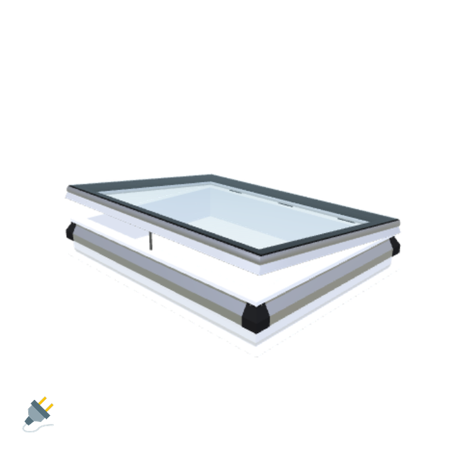 iWindow Opengaand Platdakraam - Complete Set 90x120 cm - Skylux