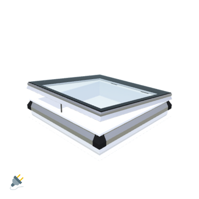 iWindow Opengaand Platdakraam - Complete Set 90x90 cm - Skylux