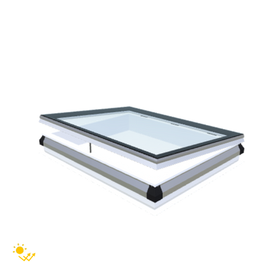 iWindow Platdakraam Opengaand op zonne-energie - Complete Set 100x130 cm - Skylux