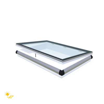 iWindow Platdakraam Opengaand op zonne-energie - Complete Set 100x150 cm - Skylux