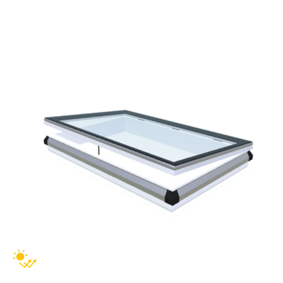 iWindow Platdakraam Opengaand op zonne-energie - Complete Set 100x160 cm - Skylux