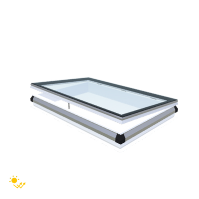 iWindow Platdakraam Opengaand op zonne-energie - Complete Set 105x165 cm - Skylux
