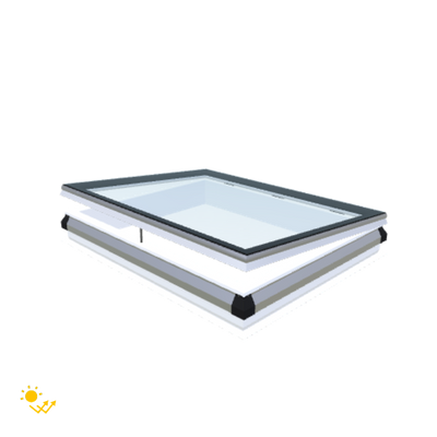 iWindow Platdakraam Opengaand op zonne-energie - Complete Set 110x140 cm - Skylux