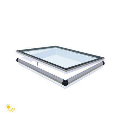 iWindow Platdakraam Opengaand op zonne-energie - Complete Set 120x150 cm - Skylux