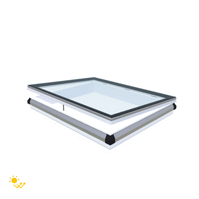 iWindow Platdakraam Opengaand op zonne-energie - Complete Set 120x150 cm - Skylux