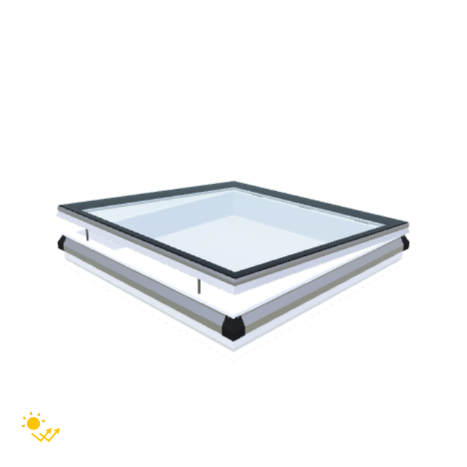 iWindow Platdakraam Opengaand op zonne-energie - Complete Set 140x140 cm - Skylux