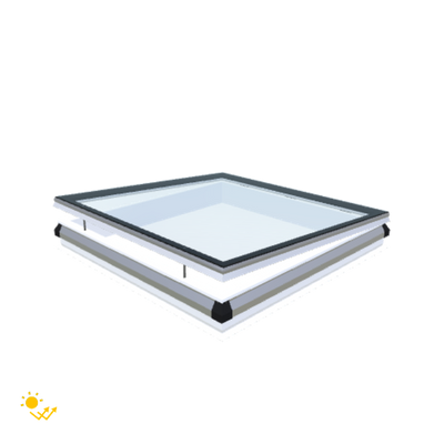 iWindow Platdakraam Opengaand op zonne-energie - Complete Set 150x150 cm - Skylux