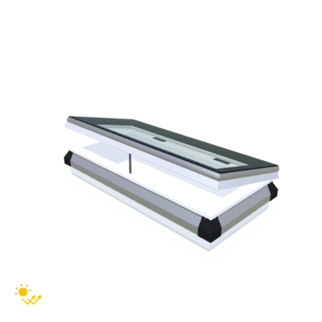 iWindow Platdakraam Opengaand op zonne-energie - Complete Set 40x100 cm - Skylux