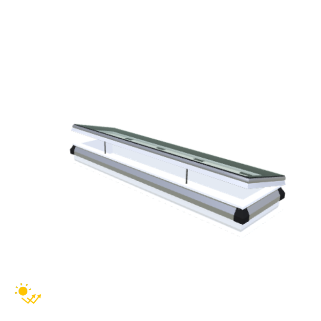 iWindow Platdakraam Opengaand op zonne-energie - Complete Set 40x190 cm - Skylux