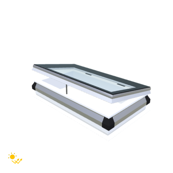 iWindow Platdakraam Opengaand op zonne-energie - Complete Set 50x100 cm - Skylux