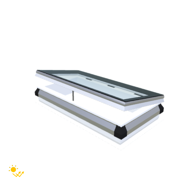 iWindow Platdakraam Opengaand op zonne-energie - Complete Set 50x110 cm - Skylux