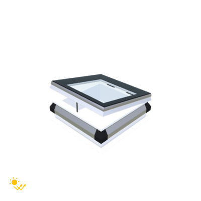 iWindow Platdakraam Opengaand op zonne-energie - Complete Set 50x50 cm - Skylux