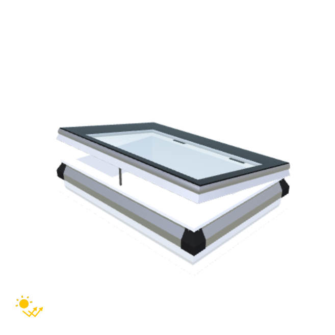 iWindow Platdakraam Opengaand op zonne-energie - Complete Set 60x90 cm - Skylux