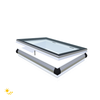 iWindow Platdakraam Opengaand op zonne-energie - Complete Set 70x100 cm - Skylux