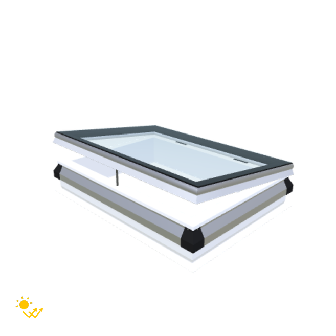 iWindow Platdakraam Opengaand op zonne-energie - Complete Set 70x100 cm - Skylux
