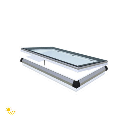 iWindow Platdakraam Opengaand op zonne-energie - Complete Set 70x130 cm - Skylux
